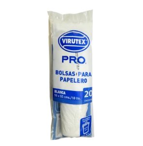 BOLSA PARA PAPELERO BLANCA 50*55*20 UNIDADES VIRUTEX PRO