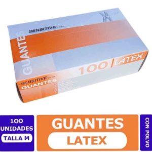 GUANTE LATEX TALLA L 100 UNIDADES SENSITIVE