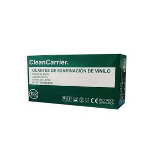 GUANTE VINILO BLANCO TALLA L / 100 UNIDADES CLEAN CARRIER