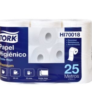 PAPEL HIGIENICO PREMIUM D/H 6*25 MTS TORK