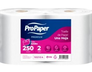TOALLA INDUSTRIAL 2*250 MTS PRO PAPER