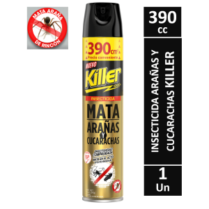 INSECTICIDA MATA ARAÑA Y CUCARACHAS 390 CC KILLER