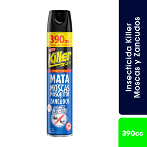INSECTICIDA MATA MOSCAS, MOSQUITOS Y ZANCUDOS 390 CC KILLER