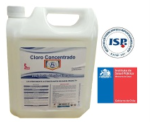CLORO CONCENTRADO 5 LITROS 5% VAL CON ISP