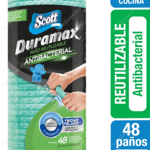 PAÑO REUTILIZABLE ANTIBACTERIAL SCOTT DURAMAX 48 PAÑOS POR ROLLO