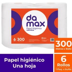 PAPEL HIGIENICO INDUSTRIAL 6*300 MTS DAMAX