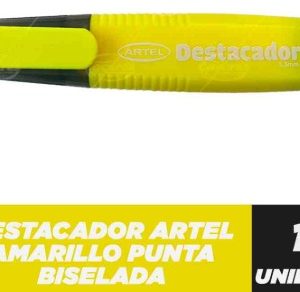 DESTACADOR AMARILLO PUNTA BISELADA