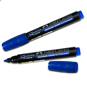 PLUMON PERMANENTE AZUL PUNTA REDONDA FABER CASTELL