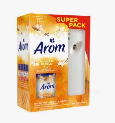 AEROSOL RECARGA + DISPENSADOR / VAINILLA CANELA AROM 250 ML