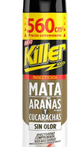 INSECTICIDA MATA ARAÑA Y CUCARACHAS SIN OLOR 560 CC KILLER